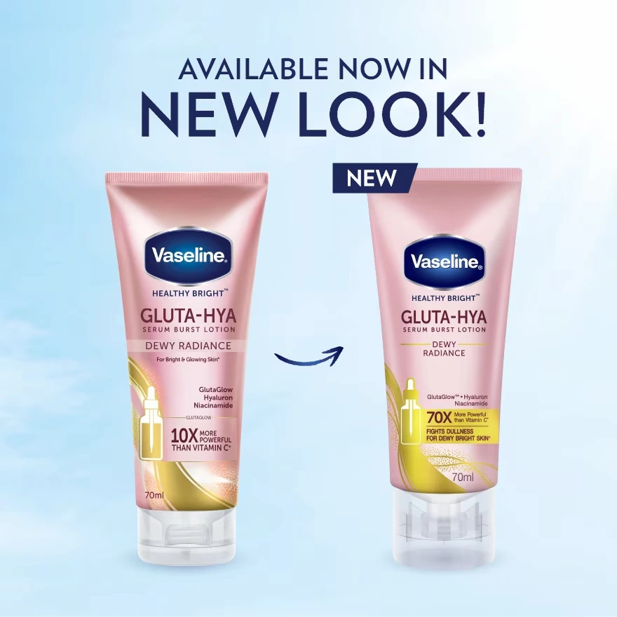 لوسیون سرمی ,وازلین Vaseline Gluta-Hya Dewy Radiance 70x