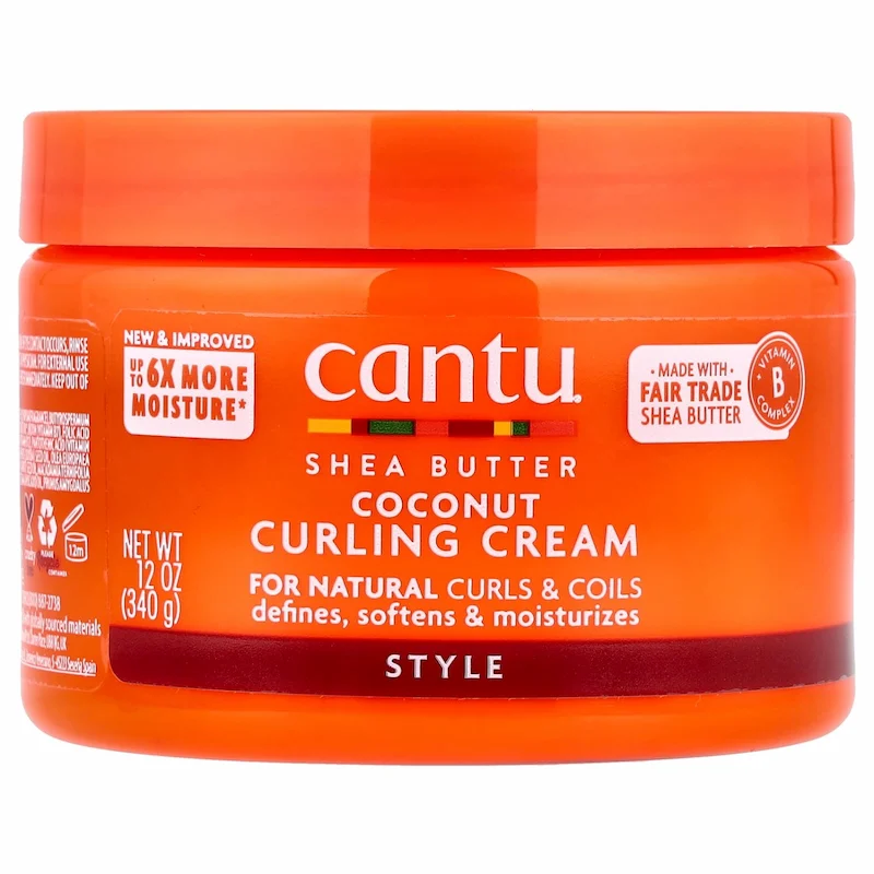 کرم حالت‌دهنده موهای فر با شی‌باتر و روغن نارگیل کنتو Cantu Shea Butter Coconut Curling Cream